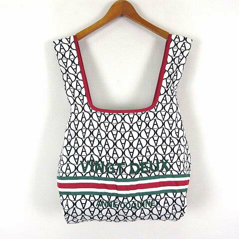 【中古】未使用品 アンコキーヌ ANNE COQUINE エコバッグ ショルダーバッグ 完売 レア 希少 ロゴ 刺繍 モノグラム柄 白 ホワイト 黒 グリーン 緑 赤 美品 レディース 【ベクトル 古着】 250530 【中古】未使用品 アンコキーヌ ANNE COQUINE エコバッグ ショルダーバッグ 完売 レア 希少 ロゴ 刺繍 モノグラム柄 白 ホワイト 黒 グリーン 緑 赤 美品 レディース 【ベクトル 古着】 250530