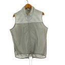 【中古】エンリコドマーニ ENRICO DOMANI ベスト メッシュ ナイロン 切替 ジップアップ L 11 グレー レディース 【ベクトル 古着】 2506...