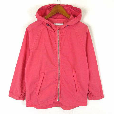 【中古】アーバンリサーチ ドアーズ URBAN RESEARCH DOORS フォーク＆スプーン FORK&SPOON ジャケット マウンテンパーカー ジップアップ ロゴ フード コットン 長袖 135 ピンク 女の子 KIDS キッズ 【ベクトル 古着】 251127