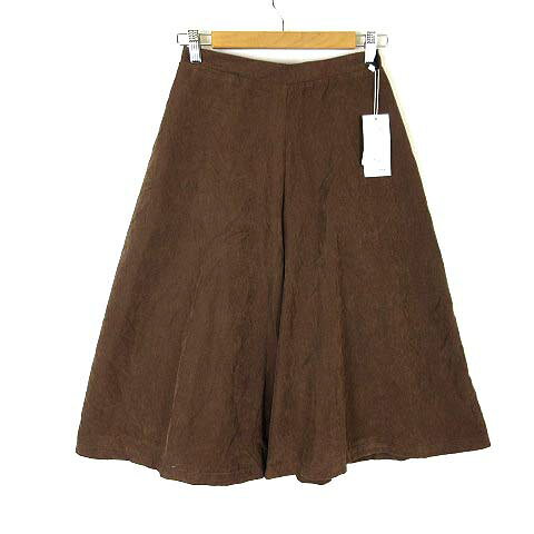 【中古】ムジー muzzy パンツ ガウチョパンツ スカーチョ ワイド イージー ピーチスキン M 茶 ブラウン タグ付 美品 レディース 【ベクトル 古着】 260127