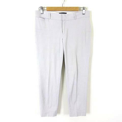 【中古】バナナリパブリック BANANA REPUBLIC パンツ テーパード スローン クロップドパンツ コットン ストレッチ センタープレス XL 4 ラベンダー 大きいサイズ レディース 【ベクトル 古着】 260402