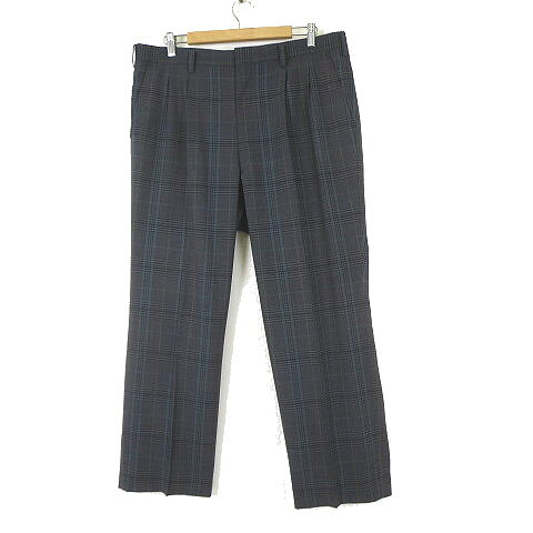 クロイドン Kroydon エミネント EMINENT パンツ スラックス 1タック チェック ストレート 薄手 97cm グレー ブラック グリーン 大きいサイズ メンズ  260513