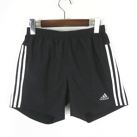 アディダス adidas RESPONSE クライマライト climalite ショートパンツ ランニング ロゴ スリーストライプス 速乾 吸収 M 黒 ブラック 国内正規品 メンズ  260603