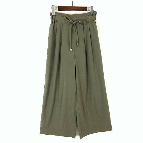 【中古】ロペピクニック ROPE Picnic ウエストフリル イージー タック ワイドパンツ ストレッチ M 38 オリーブ ゴールド レディース 【ベクトル 古着】 260604 auc-vector-20985144 ブランド古着の買取販売ベクトル パッケージ画像
