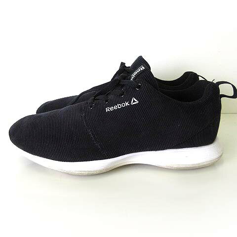 【中古】リーボック Reebok スニーカー イージートーン 2.0 EASYTONE 2.0 RETRO J JERSEY レトロ J ジャージ コーデュロイ シューズ 24.0cm 黒 ブラック US 7.5 くつ 靴 レディース 【ベクトル 古着】 260901