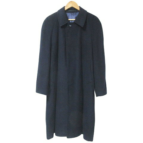 【中古】ダニエル クラブ DANIEL CLUB カシミヤ混 ステンカラーコート ロング A4 S相当 紺 ネイビー X メンズ 【ベクトル 古着】 250217