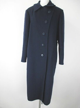Cabala 長袖 ステンカラー コート 衿 青系 ブルー 無地 毛 ウール カシミヤ混 イタリア製 レディース 【中古】【ベクトル 古着】 181016 ベクトル店