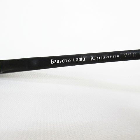 【中古】Bausch&Lomb ボシュロム メガネ 眼鏡 度入り 50□20 145 ブラック 黒 ハーフリム ブラック 黒 アイウェア メンズ 【ベクトル 古着】 240307 3