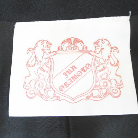 【中古】ジュンオカモト JUN OKAMOTO ジャケット 38 黒系 ブラック 日本製 ポケット 毛 ウール 裏地 無地 レディース 【ベクトル 古着】 240924