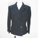 【中古】ハロッズ Harrods ジャケット 薄手 3 紺系 ネイビー 日本製 ストレッチ ポケット 綿 コットン 無地 レディース 【ベクトル 古着】 250107