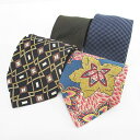 【中古】4本セット シルク 絹 ネクタイ レギュラータイ GIOVANNI PRATO / Zalimbert / GEAR di DOLCE / Dangle...