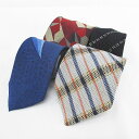 【中古】4本セット シルク 絹 ネクタイ レギュラータイ A-LOOK / CRICKET / SILPER / Wormour Fie 紺系 ネイビー イタリ...