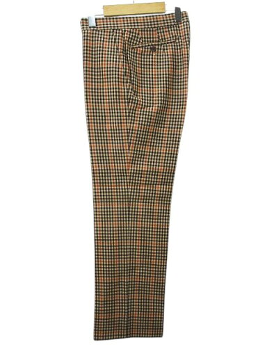 【中古】ダーバン DURBAN チェック柄 ロング丈 パンツ スラックス 78 茶系 ライトブラウン ジップフライ 毛 ウール メンズ 【ベクトル 古着】 250206 【中古】ダーバン DURBAN チェック柄 ロング丈 パンツ スラックス 78 茶系 ライトブラウン ジップフライ 毛 ウール メンズ 【ベクトル 古着】 250206