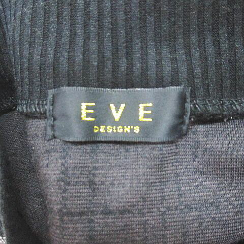 【中古】EVE 長袖 チュニック M-L 黒系 ブラック チェック柄 ストレッチ レディース 【ベクトル 古着】 250214