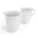 【中古】マイセン MEISSEN 波の戯れ ホワイト ペア コーヒーカップ ブランド食器 その他 【ベクトル 古着】 250218