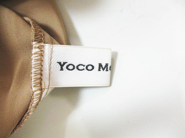 【中古】ヨーコモリモト YOCO MORIMOTO 長袖 シャツ チュニック M ベージュ ループボタン ギャザー ストレッチ レディース 【ベクトル 古着】 250220