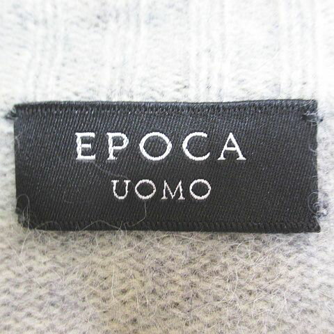 【中古】エポカ ウォモ EPOCA UOMO 長袖 カーディガン ニット 48 灰系 グレー ボタン 毛 ウール 無地 レディース 【ベクトル 古着】 250331
