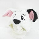 【中古】ディズニー Disney 東京ディズニーリゾート TDR 101匹わんちゃん ファンキャップ 被り物 帽子 58cm 白系 ホワイト ベルクロアジャスタ...