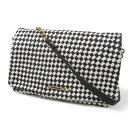 【中古】ダブルスタンダードクロージング ダブスタ DOUBLE STANDARD CLOTHING ショルダーバッグ 編みデザイン チェーン ブラウン 茶系 レザー レディース 【ベクトル 古着】 250419