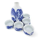 【中古】香蘭社 6点セット 酒器セット 酒器揃 徳利 お猪口 山水楼閣絞 染付 ブランド食器 その他 【ベクトル 古着】 250410
