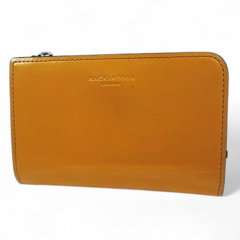 【中古】マッキントッシュ MACKINTOSH 2つ折り財布 マスタードイエロー レザー レディース 【ベクトル 古着】 250505