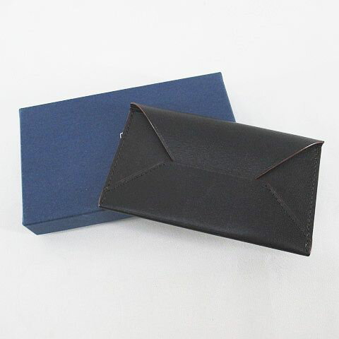 【中古】メゾンドヒロアン MAISON de HIROAN 名刺入れ カードケース 薄型 レザー調 茶系 ブラウン メンズ 【ベクトル 古着】 250501