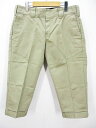 【中古】ディッキーズ Dickies 七分丈 クロップド ワークパンツ 32 緑系 カーキ ローライズ ジップフライ ロールアップ メンズ 【ベクトル 古着】 250508