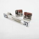 【中古】ギラロッシュ Guy Laroche 2点セット カフスボタン タイタック カフリンクス ネクタイピン タイピン シルバー系 ロゴ アクセサリー メンズ...