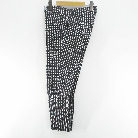 【中古】トランスワーク TRANS WORK ロング丈 テーパードパンツ ジップフライ 38 黒系 ブラック ストレッチ 総柄 レディース 【ベクトル 古着】 250526 【中古】トランスワーク TRANS WORK ロング丈 テーパードパンツ ジップフライ 38 黒系 ブラック ストレッチ 総柄 レディース 【ベクトル 古着】 250526