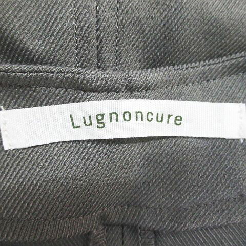 【中古】ルノンキュール Lugnoncure ノースリーブ ワンピース ジャンパースカート ロング丈 フリー 灰系 グレー 無地 Vネック レディース 【ベクトル 古着】 250609