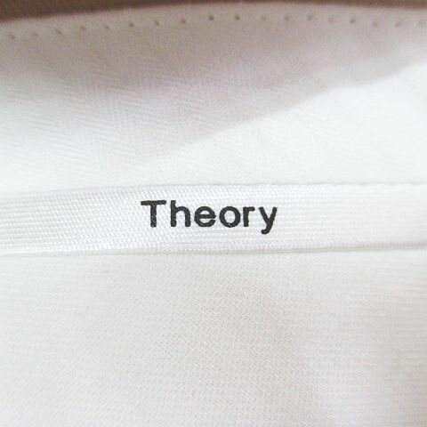 【中古】セオリー Theory ロング丈 テーパードパンツ ジップフライ XXO ピンクベージュ系 日本製 毛 ウール 無地 レディース 【ベクトル 古着】 250612