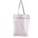【中古】アフタヌーンティー Afternoon Tea トートバッグ ショルダー ロゴ ギンガムチェック ラベンダー系 布 レディース 【ベクトル 古着】 250612