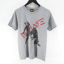【中古】新日本プロレス 中邑真輔 ボマイェ プロレス 半袖 Tシャツ カットソー S 灰系 グレー プリント メンズ 【ベクトル 古着】 250628
