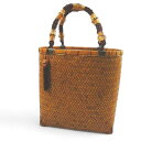 【中古】公長斎小菅 こうちょうさいこすが 竹公長 かごバッグ ハンドバッグ ブラウン 茶系 レディース 【ベクトル 古着】 250703