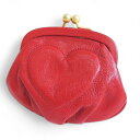 【中古】モスキーノチープアンドシック MOSCHINO CHEAP AND CHIC ガマ口 小銭入れ 財布 ハート レザー 赤系 レッド レディース 【ベクトル 古着】 250708