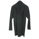 【中古】オムプリッセイッセイミヤケ HOMME PLISSE ISSEY MIYAKE HP13JD151 TAILORED PLEATS 1 ロングカーディガン ジャケット 薄手 プリーツ 2 黒系 ブラック 裏地 無地 メンズ 【ベクトル 古着】 250711