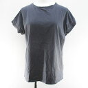 【中古】ユナイテッドアローズ A DAY IN THE LIFE UNITED ARROWS 半袖 Tシャツ カットソー 灰系 チャコールグレー 無地 サイドカ...