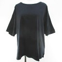 【中古】アーバンリサーチ サニーレーベル URBAN RESEARCH Sonny Label 五分袖 カットソー Free 黒系 ブラック 無地 バックボタン...