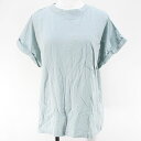 【中古】USA COTTON AUTHENTIC WEAR 半袖 Tシャツ 緑系 ライトグリーン 無地 袖ロールアップ レディース 【ベクトル 古着】 2507...