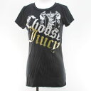 【中古】ジューシークチュール JUICY COUTURE 半袖 Tシャツ M 黒系 ブラック プリント ラインストーン レディース 【ベクトル 古着】 2507...