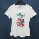 【中古】ピッコーネ PICONE 半袖 Tシャツ カットソー 40 白系 ホワイト プリント 日本製 レディース 【ベクトル 古着】 250725
