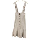 【中古】マジェスティックレゴン MAJESTIC LEGON ワンピース サス付き スカート ひざ丈 M ベージュ系 マーメイド ボタン レディース 【ベクトル 古着】 250818