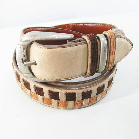 【中古】ユキトリイ YUKI TORII HOMME ベルト スエード調 バックル ベージュ系 ファッション小物 メンズ 【ベクトル 古着】 251002ブランドユキトリイ YUKI TORII実寸サイズ最小ウエスト：105cm　最大ウエス...