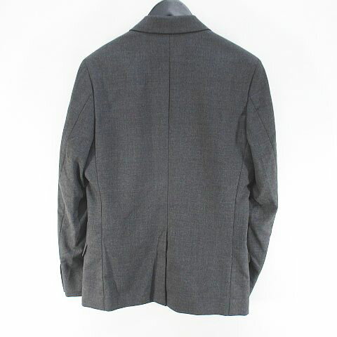 【中古】エディフィス EDIFICE テーラード ジャケット 薄手 背抜き 38 灰系 グレー ポケット 毛 ウール 裏地 無地 メンズ 【ベクトル 古着】 251017