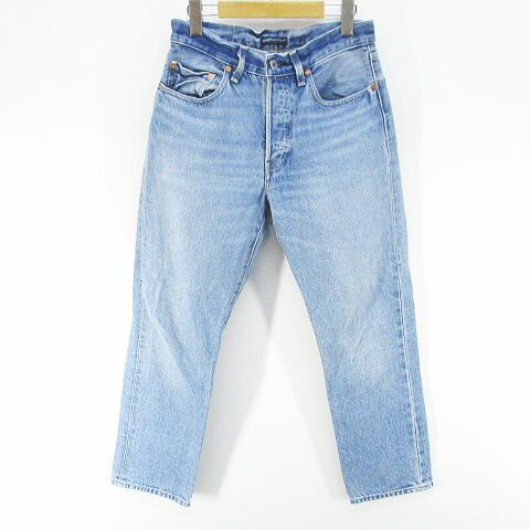 【中古】リーバイス Levi's 501CROP MADE＆CRAFTED デニムパンツ ジーンズ ボタンフライ 26 青系 ブルー インディゴ 【ベクトル 古着】..