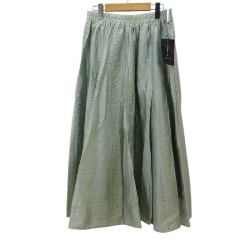 樂天商城 - 【中古】未使用品 ラ・イマージュ La IMAGE フレアスカート ロング丈 11 緑系 グリーン 裏地付き タグ付き レディース 【ベクトル 古着】 251117