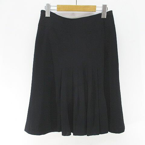 樂天商城 - 【中古】レナランゲ RENA LANGE 膝丈 フレアスカート スカート 34 紺系 ネイビー 毛 ウール 無地 レディース 【ベクトル 古着】 251229