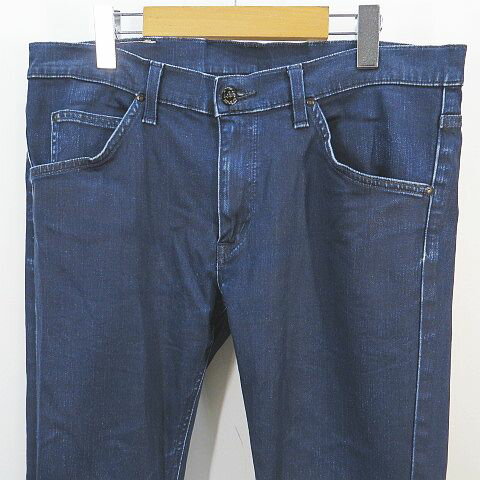 【中古】リー LEE ジーンズ デニムパンツ L 紺系 ネイビー スリム 無地 バックポケット メンズ 【ベクトル 古着】 260115