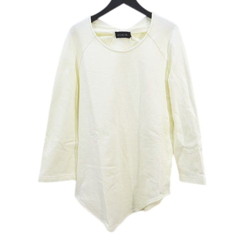 【中古】et momonakia エ モモナキア 長袖 カットソー 38 白系 ホワイト リボンデザイン ラウンドヘム レディース 【ベクトル 古着】 260118