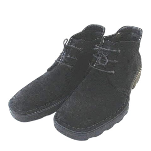 【中古】サルヴァトーレフェラガモ Salvatore Ferragamo チャッカブーツ レースアップ 7 2E ブラック 黒系 スエード イタリア製 メンズ 【ベクトル 古着】 260127